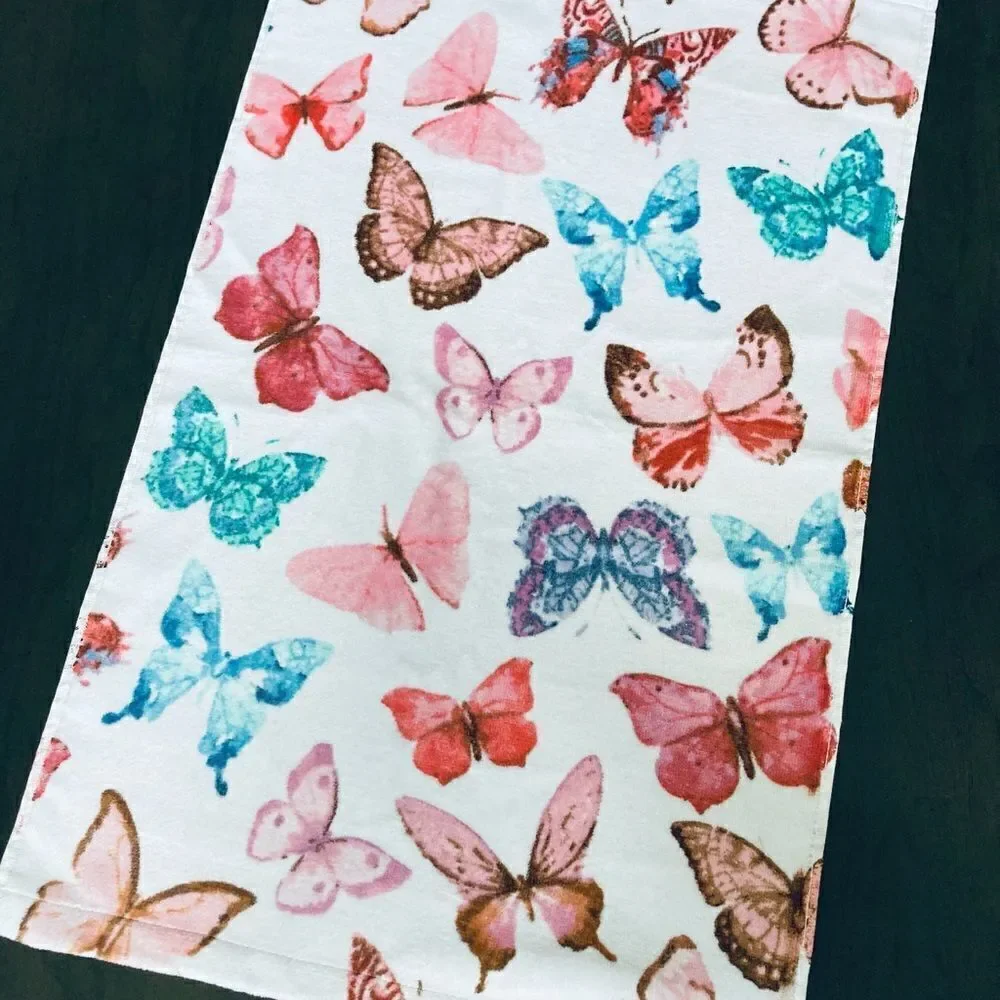 Butterfly Pink Multi 4-pc Spring Bath Towels Set